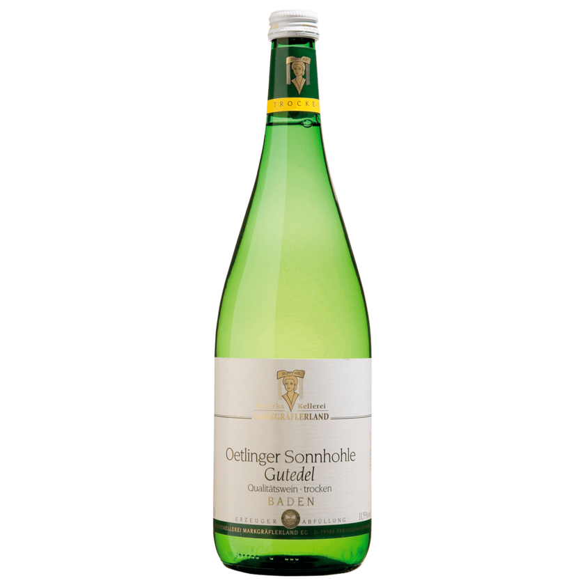 Markgräflerland Weißwein Oetlinger Sonnhohle Gutedel QbA trocken 1,0l